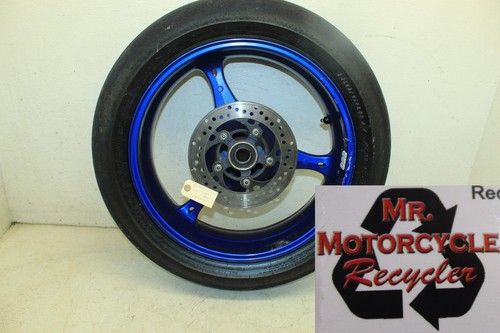 2006 SUZUKI GSXR600 GSXR750 OEM  BLUE REAR WHEEL BACK RIM W TIRE NO GOOD F1