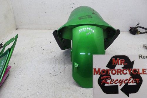 12 KAWASAKI NINJA ZX14R GREEN OEM PLASTIC FRONT WHEEL FENDER COWL FAIRING D27D