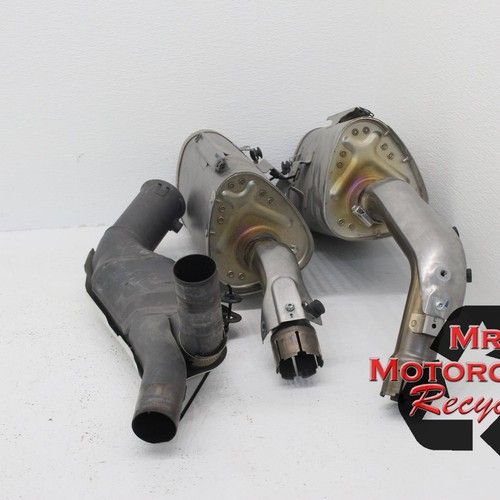 09-14 YAMAHA YZF 1000 R1 COMPLETE  EXHAUST MUFFLERS SLIP ON CAN SILENCER C24