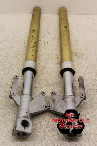 2004 04 HYOSUNG GT250 COMET NAKED OEM STRAIGHT FRONT FORKS SHOCK SUSPENSION P1
