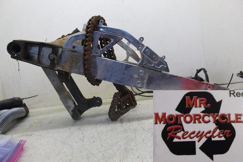 89 KAWASAKI NINJA ZX7 REAR POLISHED STRETCHED SWINGARM D12D