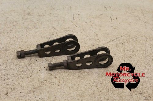 1978 KAWASAKI KZ1000A OEM SWINGARM CHAIN TENSIONER ADJUSTMENT BRACKETS B42D