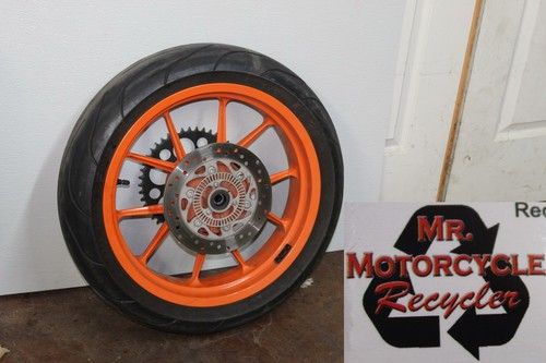 2016 KTM 390 ORANGE OEM REAR WHEEL BACK RIM W TIRE W-76
