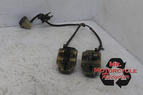 99 00 HONDA CBR600F4 OEM RIGHT LEFT FRONT BRAKE CALIPER SET PAIR W MASTER  j15
