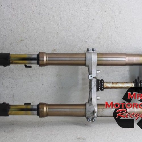 01 02 SUZUKI GSXR1000 GSXR 1000 OEM FRONT END FORKS SUSPENSION TRIPLE AXLE Q