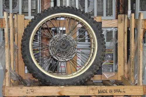 1986 HONDA CR250R OEM FRONT WHEEL RIM W OLD TIRE ATTACHED T41