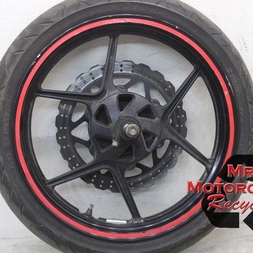 08-12 KAWASAKI NINJA 250R EX250J EX250 250 OEM STRAIGHT FRONT WHEEL17x2.75 w11