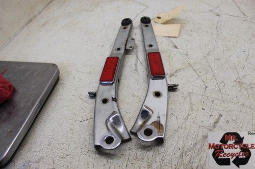97 SHADOW ACE 1100 VT1100 CHROME OEM REAR FENDER GRAB RAIL MOUNTS PAIR I13