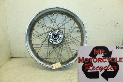 06-07 HARLEY-DAVIDSON ROAD KING CHROME OEM FRONT 17X3 WHEEL RIM SMOOTH SPOKE W20