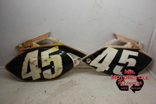 02-04 YAMAHA YZ250F YZ 250 LEFT RIGHT SIDE PANELS FAIRINGS COWLS SET C21